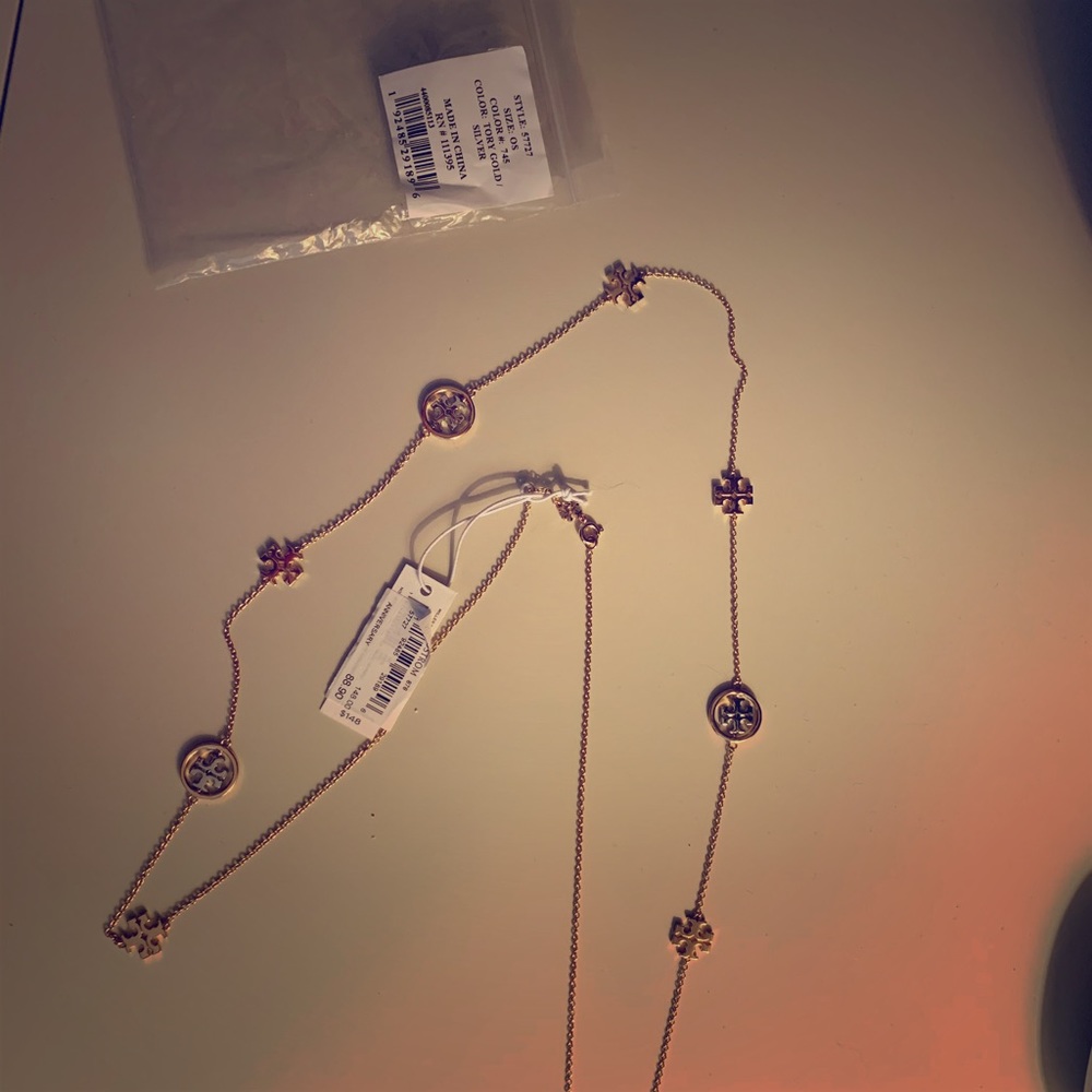 Tory Burch Logo Station Necklace